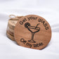 Rustic wood coaster [Glass off my table]