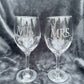 Laser engraved wine glasses