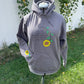 long sleeve hooded sunflower sweatshirt