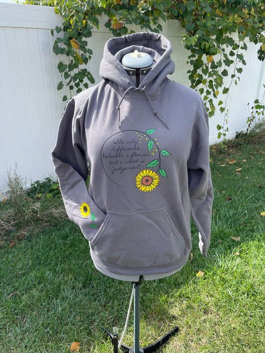 long sleeve hooded sunflower sweatshirt