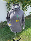 long sleeve hooded sunflower sweatshirt