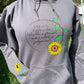 long sleeve hooded sunflower sweatshirt