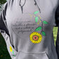 long sleeve hooded sunflower sweatshirt